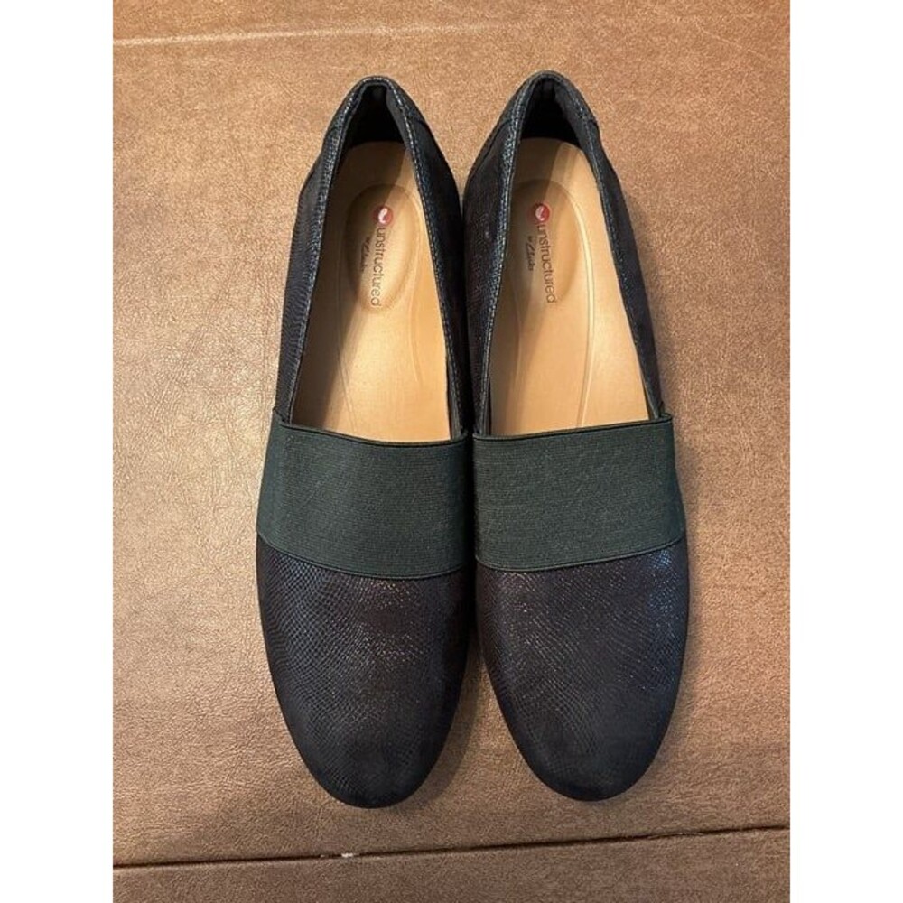 Clark’s Unstructured Black Comfort Slip-on Flats Women’s Size 8.5 M